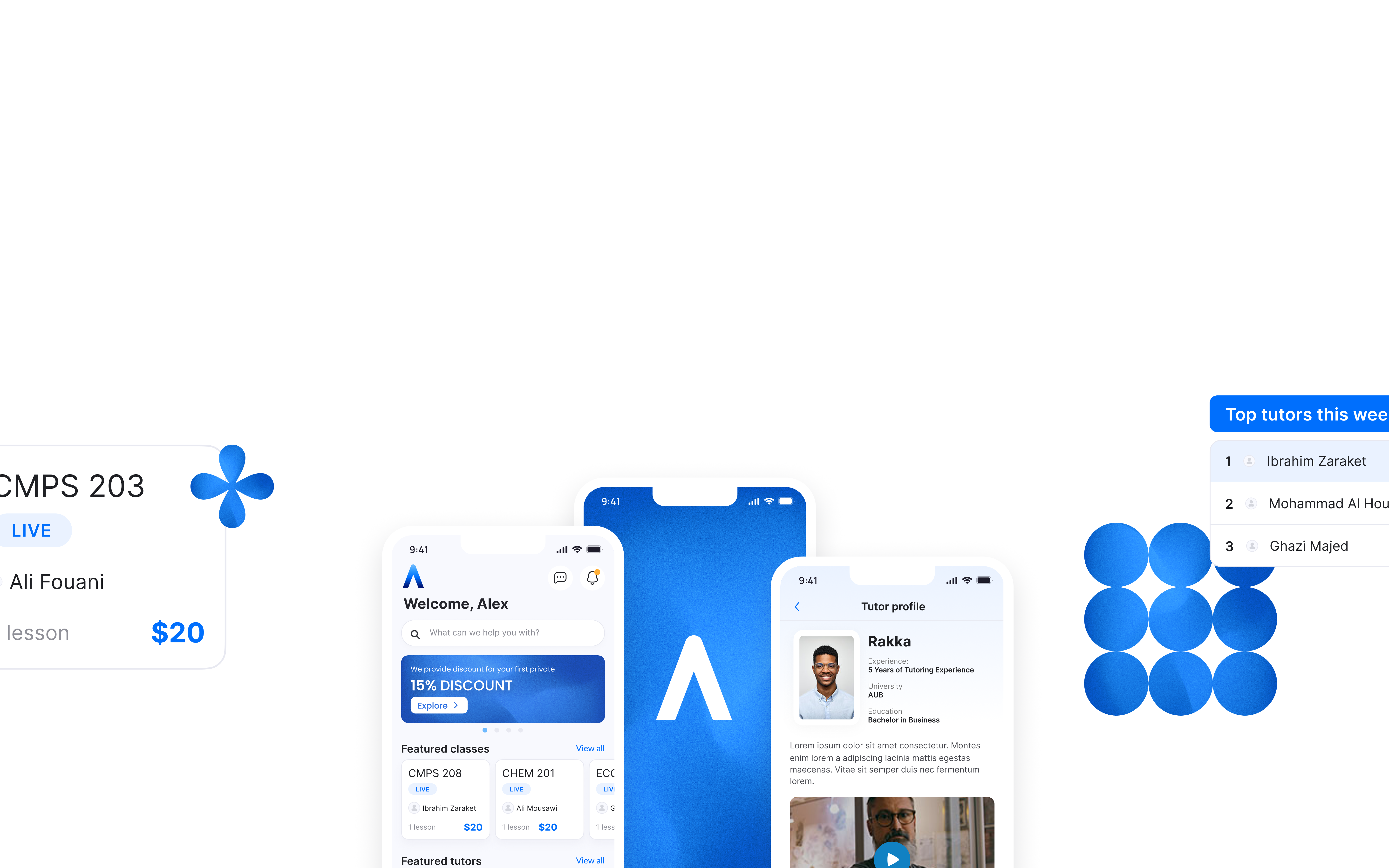 Simple A hero section desktop